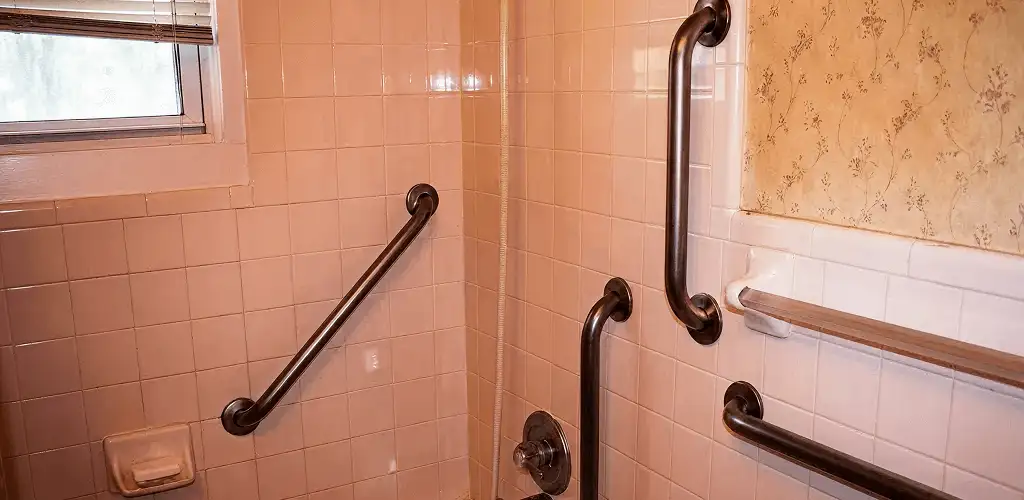 Shower grab bar installation for bathroom safety and accessibility in Baltimore, MD