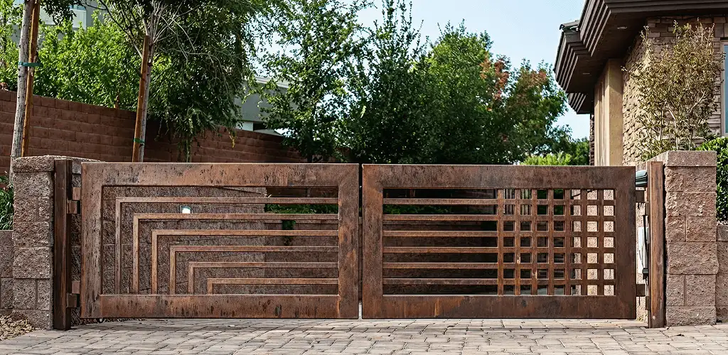 Custom driveway gate installation for a home entrance in Baltimore, MD
