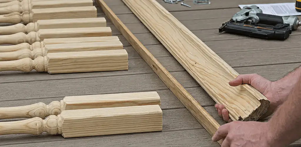 Handrail installation materials and wood components for stair rail work in Baltimore, MD